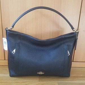 Coach Black Leather Scout Hobo Bag
